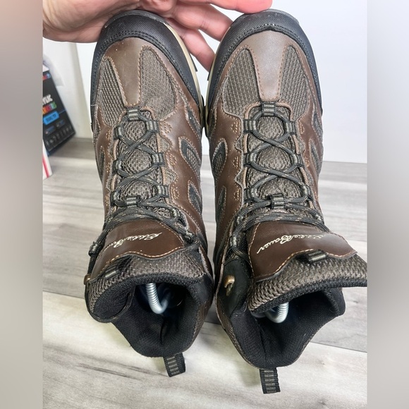Eddie Bauer Graham Leather Hiking Boots Waterproof Mens 9.5 Brown Comfy - Picture 5 of 7